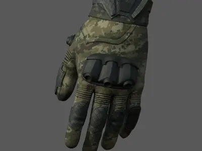 Gloves military combat soldier cyborg bike coloring Generic  Low-poly 3D model