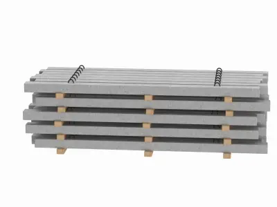 Stacked Concrete Slabs 3D model