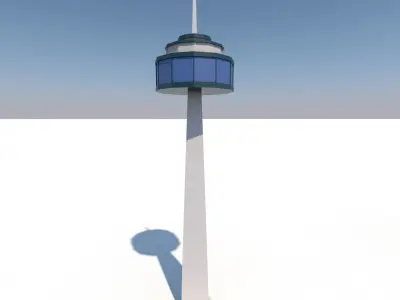 Low Poly Buildings two churches with roofs Low-poly 3D model