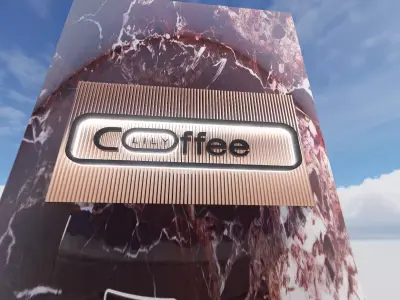 Coffee LILY logo 3D model