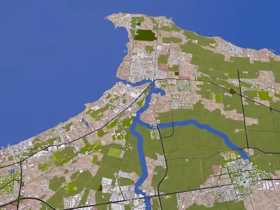 Algiers City Low-poly 3D model