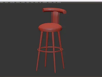BAR CHAIR MORIS Low-poly 3D model