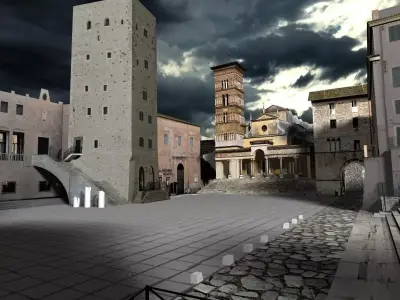 Terracina Forum Scene 3D model