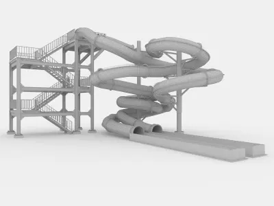 Waterpark Slide 3 3D model