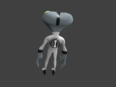 Grey matter Low-poly 3D model