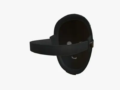 LED Screen Mask - A11 Robot Face - Character Design Low-poly 3D model