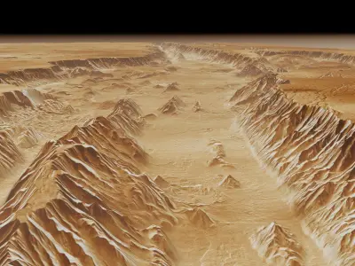 Mars Valles Marineris Alien Planet Sci-Fi Fantasy Scenery 3D model