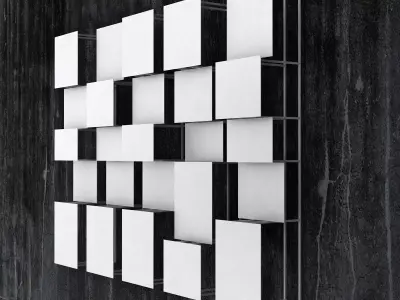 Bukva four bookshelves 3D model