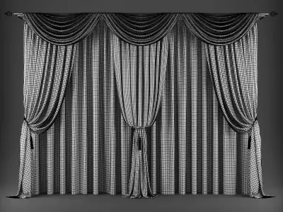Curtain 3D model 322 Low-poly 3D model