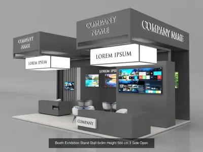 10 Exhibition Stand Stall Booth 3D model 3D Model Collection 3D Model Pack