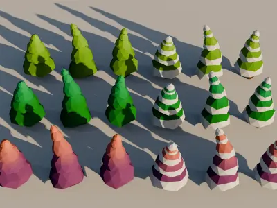 Low poly tree Low-poly 3D model