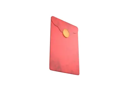 Red Envelope v1 002 Low-poly 3D model
