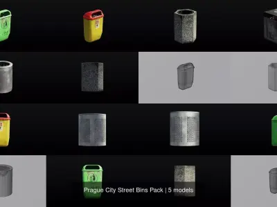 Prague City Street Bins Pack