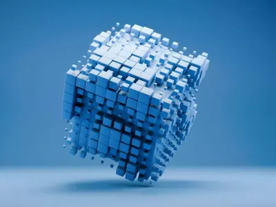 Sci-Fi Abstract Cube Animation Low-poly 3D model