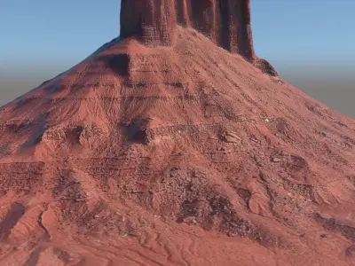 Monument Valley Butte Mountain 2 3D model