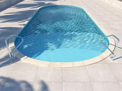 garden pool Low-poly 3D model