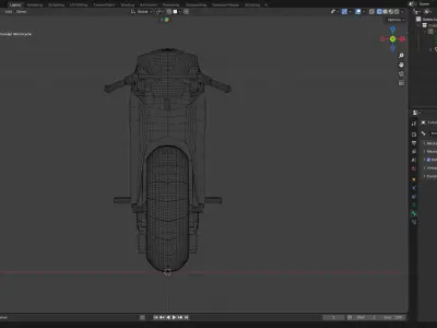 Futuristic Concept Motorcycle Low-poly 3D model