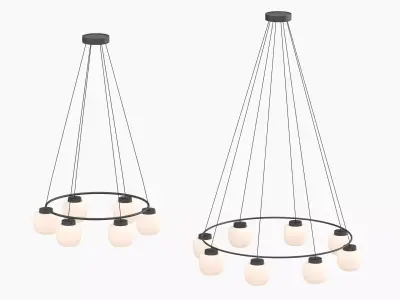 Devorm Split Straight Ring Acorn Pendant Lamps 3D model