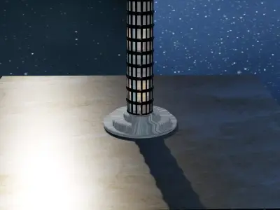 Cosmic Tower Base Low-poly 3D model