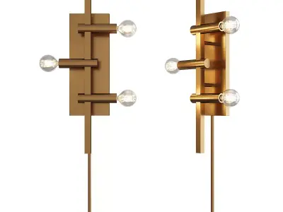  Kinzie Three Light Plug in Wall Sconce Low-poly 3D model