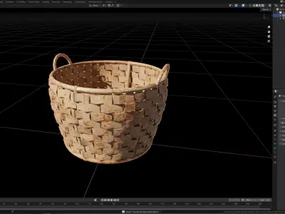 Hong Kong Wooden Basket 3D model