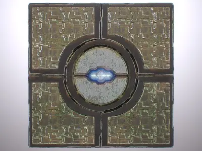 PBR Sci-Fi Spaceship Texture 18 Low-poly 3D model