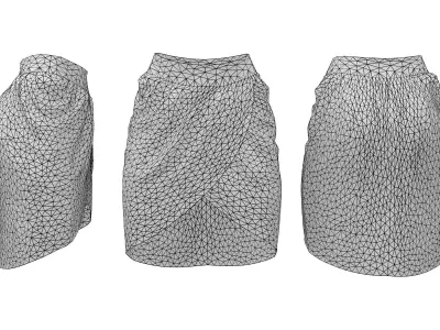 Tulip Skirt Low-poly 3D model