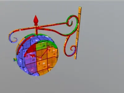 Wall Clock 3D model Free low-poly 3D model