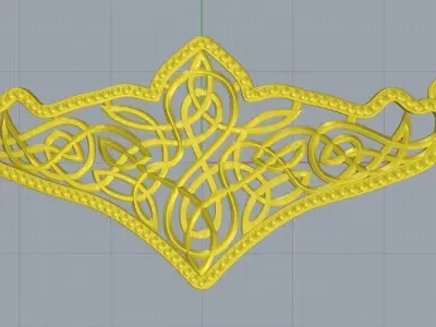 Wing Shape Gold Light Weight Necklace For Women 3D print model