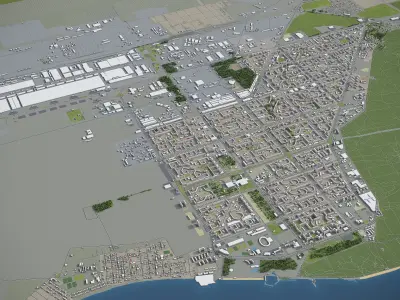 Tolyatti  Low-poly 3D model