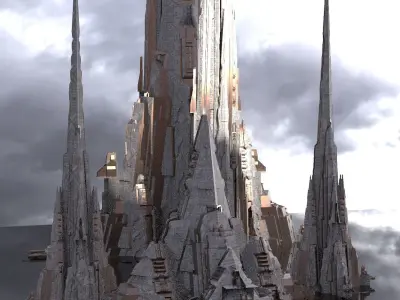 Mothership Colossal Halls Towers 3 3D model