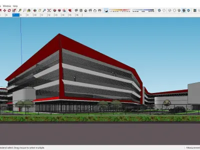 Sketchup School and University H10 3D model