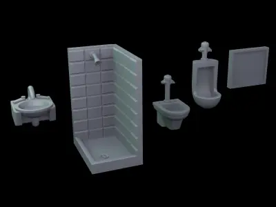 Shelter Bathroom 3D print model