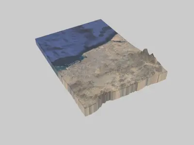 Jeddah City Low-poly 3D model