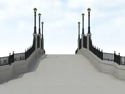 Pedestrian Bridge 3D model