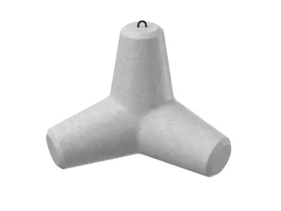 Concrete Tetrapod 3D model