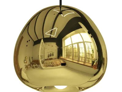 Pendant lamp Void Light 15 cm Silver 3D model