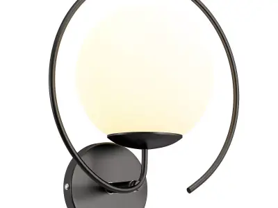 bra-st-luce-galio-sl418-401-01 wall light with glass globe 3D model