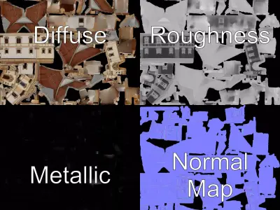 Classic Beige Manor model pack Low-poly 3D model