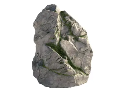Moss rock   Low-poly 3D model