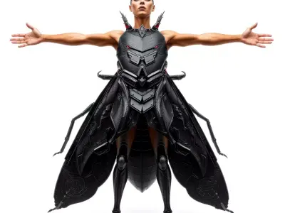 Insect Armor Warrior model pack Low-poly 3D model