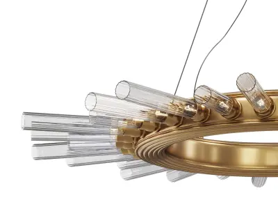 Chandelier Art Deco Sun Light  3D model