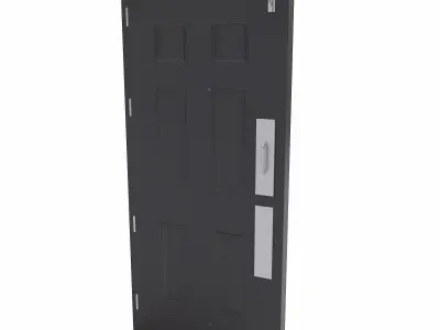 wooden Door   Low-poly 3D model