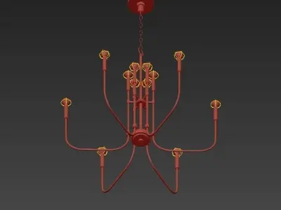 16 light chandelier 3D model