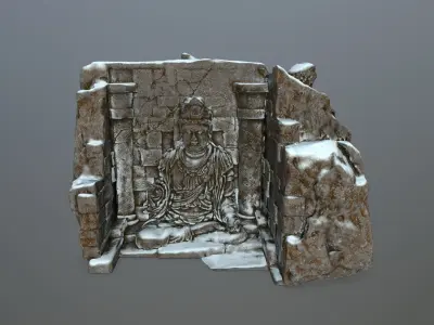 buda temple  Low-poly 3D model