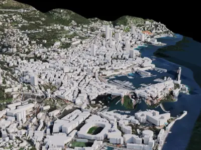 Monaco - France 3D model