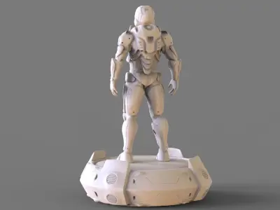 Cyborg Sculpture 3D print model