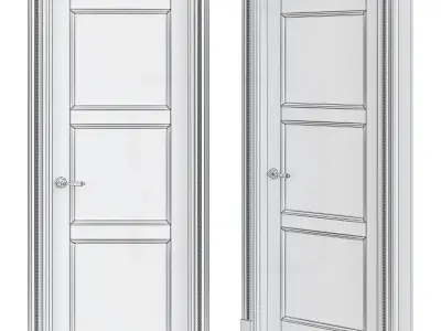 Interior Doors low poly 3d model Low-poly 3D model get