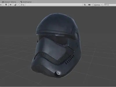 Star Wars Stormtrooper Helmet - Dark Steel Low-poly 3D model