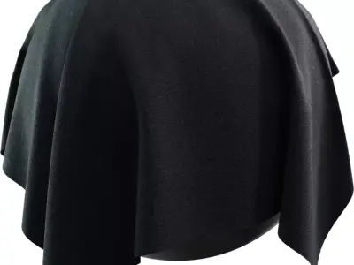 Black Crepe Fabric Texture PBR Texture
